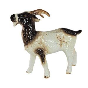 Vintage Goebel West Germany Ceramic Nanny Goat Figurine *Repaired Leg*